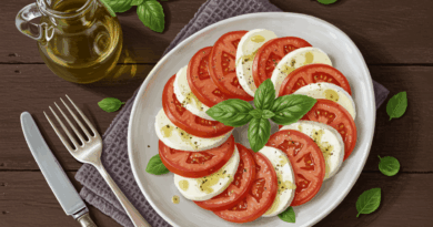 Caprese Light Com Tomates E Manjericão Caprese Light Com Tomates E Manjericão