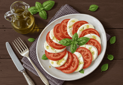 Caprese Light Com Tomates E Manjericão
